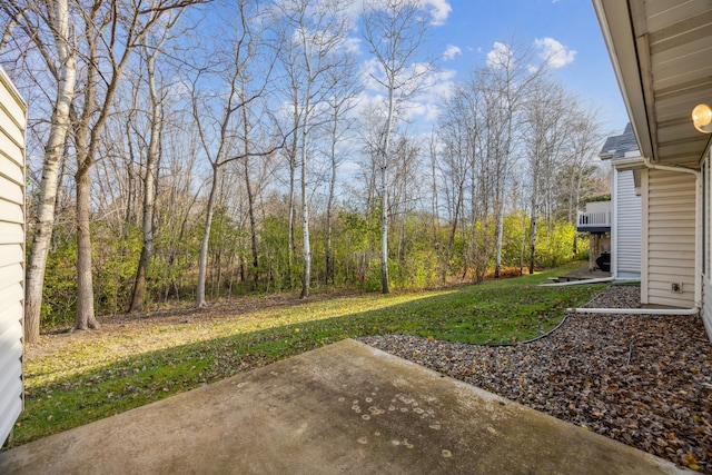 view of yard with a patio