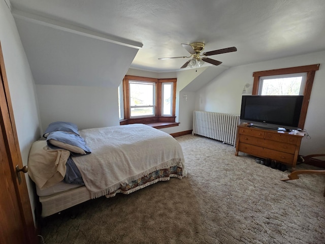 405 3rd Ave SE, Pipestone, MN 56164 - carpeted bedroom with radiator heating unit and ceiling fan