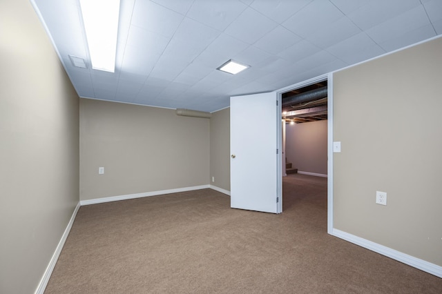 interior space featuring carpet flooring