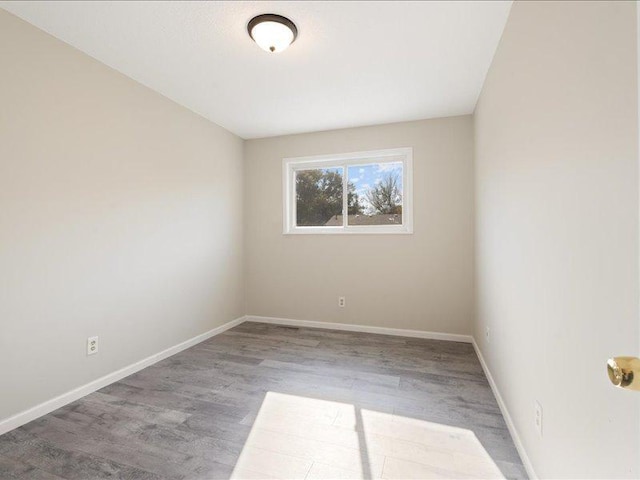 empty room featuring light wood-type flooring