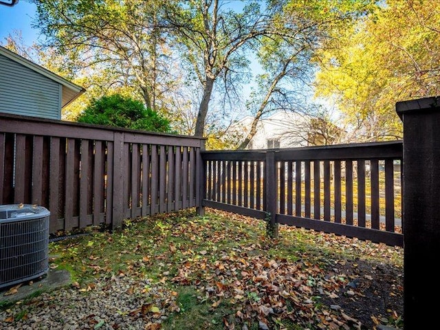 deck featuring central air condition unit