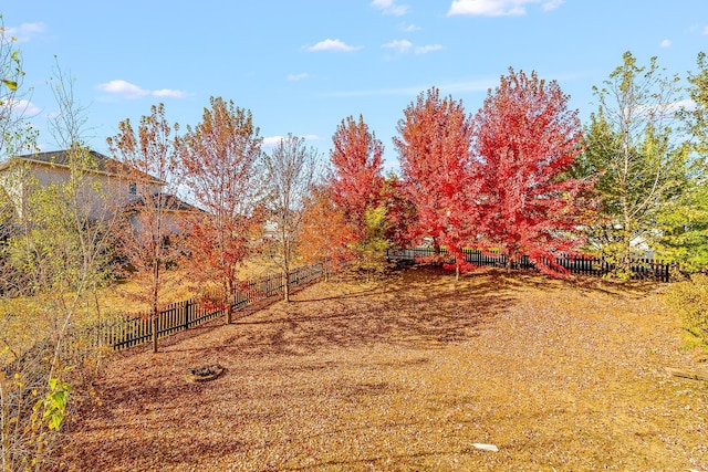 view of yard featuring a rural view