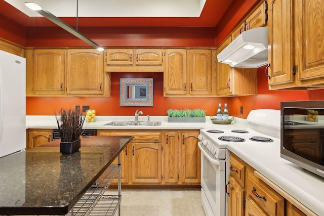 kitchen featuring electric range and sink