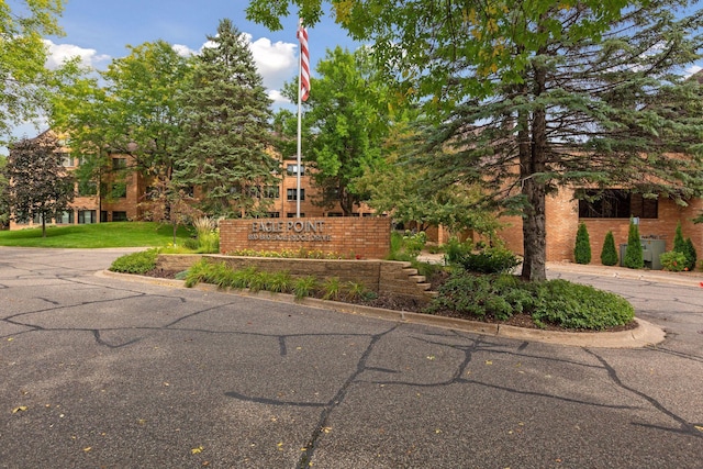 view of community sign