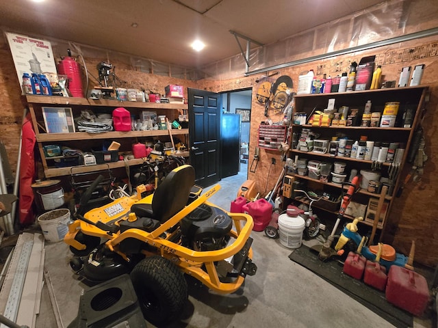 view of storage area