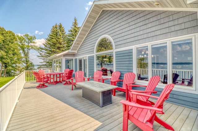 view of wooden deck