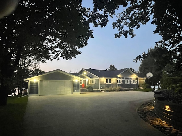 ranch-style house with a garage