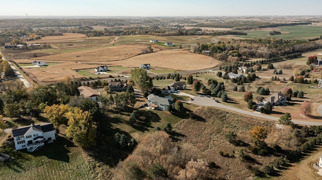 drone / aerial view featuring a rural view