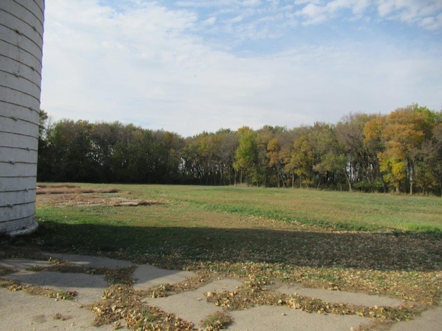 view of yard with a rural view