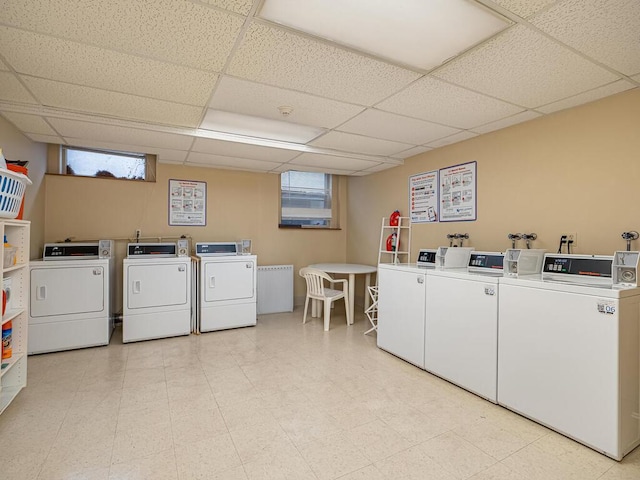 laundry room with washing machine and dryer