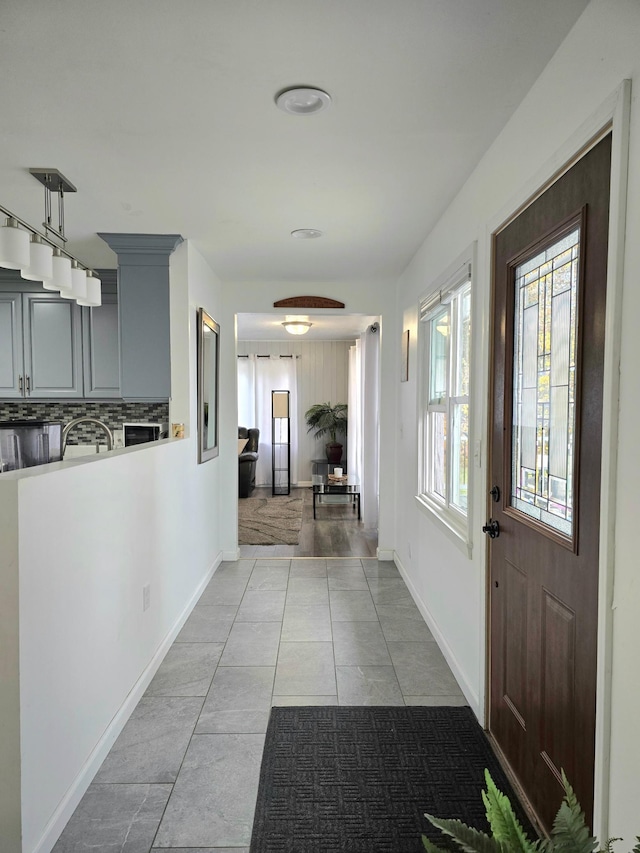 view of tiled entryway