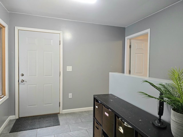 view of tiled foyer