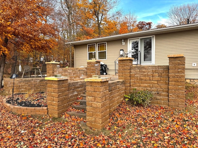 exterior space featuring a patio area