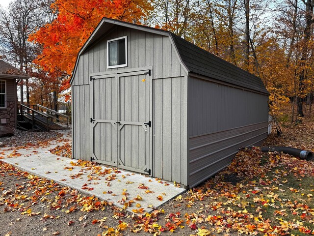 view of shed