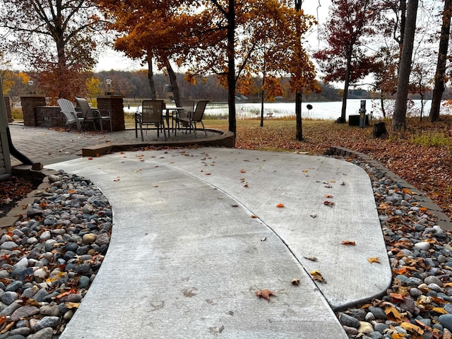 view of community featuring a patio