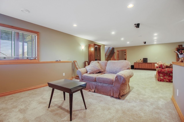 view of carpeted living room