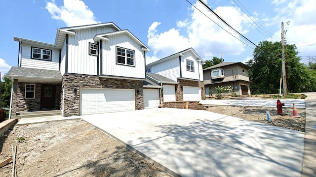 view of front of home featuring a garage