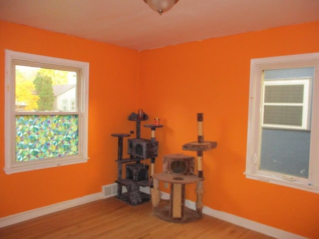 miscellaneous room featuring wood-type flooring