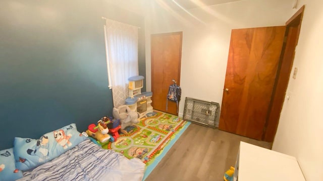 bedroom featuring light hardwood / wood-style flooring