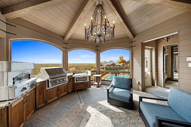 10675 Cavallo Rdg, Eden Prairie, MN 55347 - view of patio featuring an outdoor kitchen and a gazebo