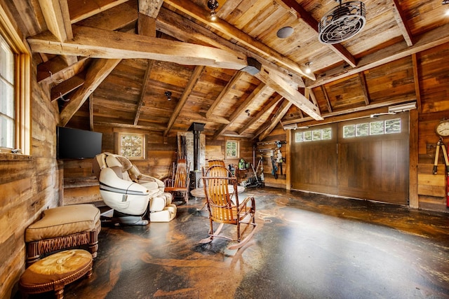 10675 Cavallo Rdg, Eden Prairie, MN 55347 - unfurnished room with wooden walls and wood ceiling