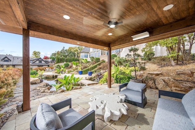 10675 Cavallo Rdg, Eden Prairie, MN 55347 - view of patio / terrace with a ceiling fan