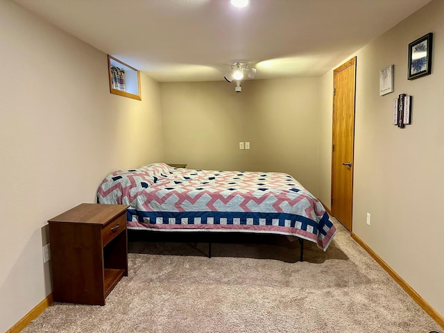 view of carpeted bedroom