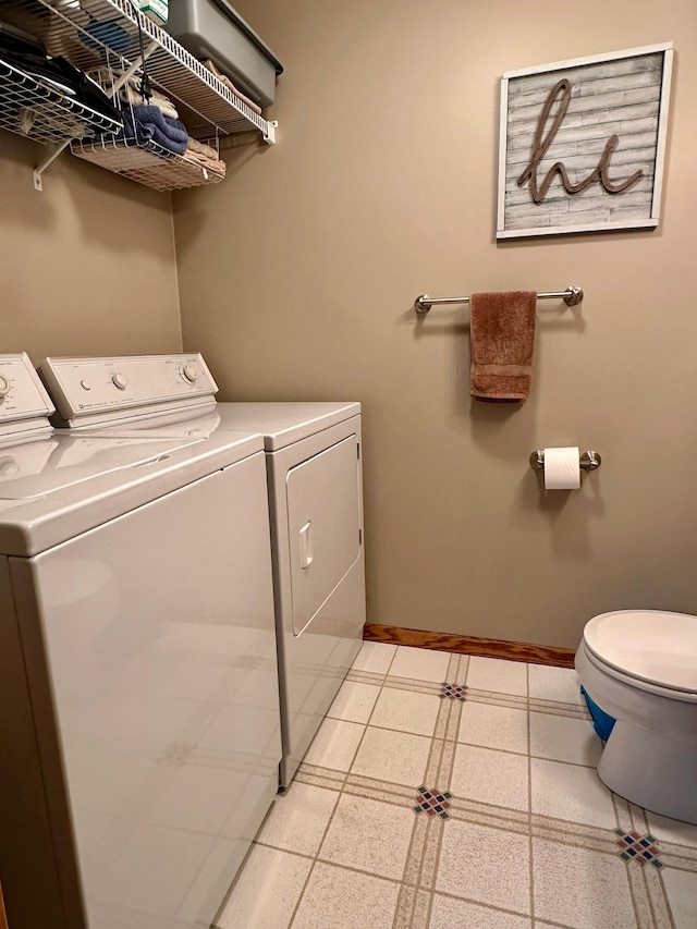 laundry room with washer and clothes dryer