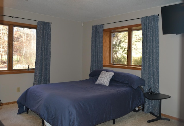 bedroom with carpet and baseboards