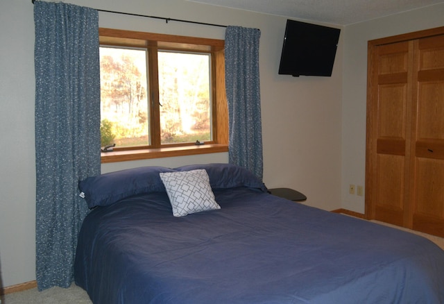 view of carpeted bedroom