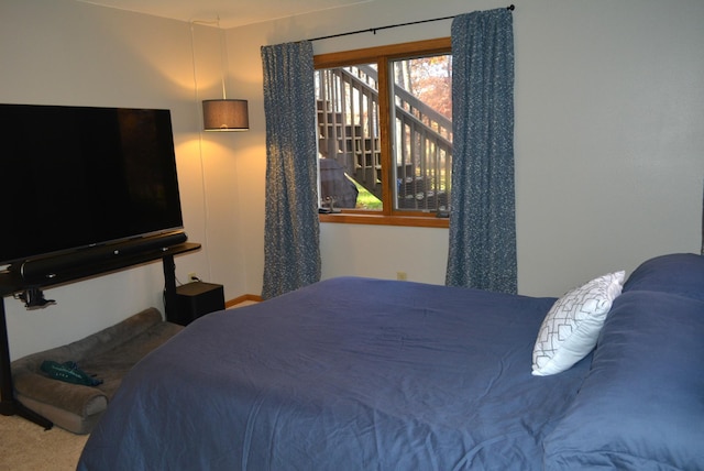 view of carpeted bedroom