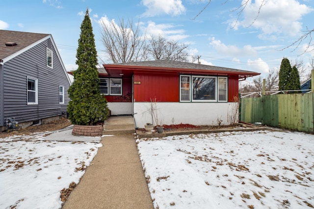 view of bungalow-style home