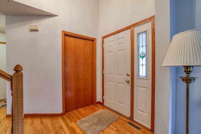 entryway featuring light wood-type flooring