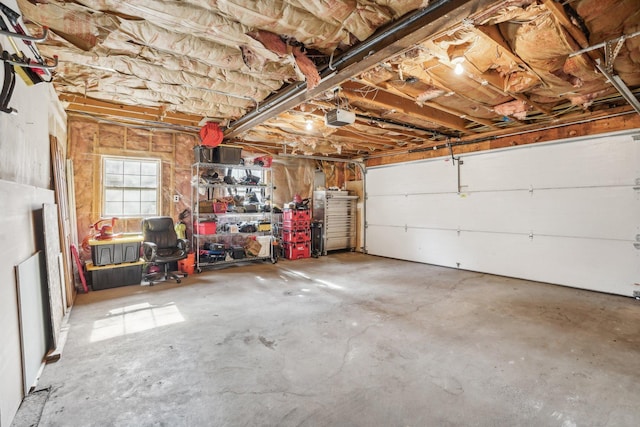 garage featuring a garage door opener