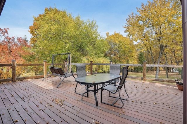 view of wooden terrace