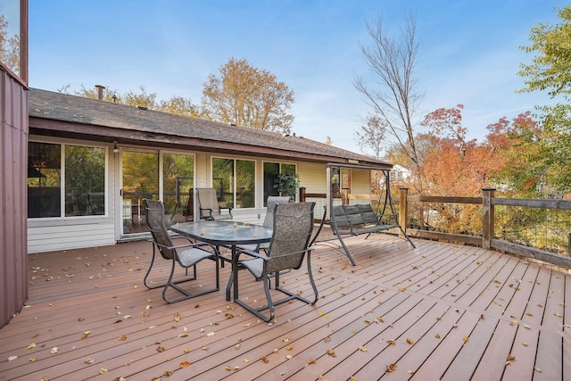 view of wooden deck