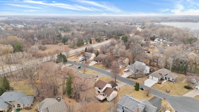 aerial view with a residential view