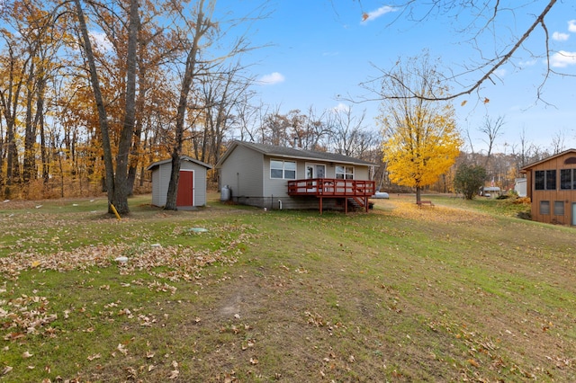37760 310th St, Aitkin, MN 56431 - view of grassy yard with a deck
