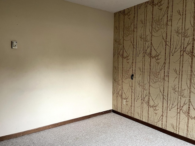 unfurnished room featuring carpet floors