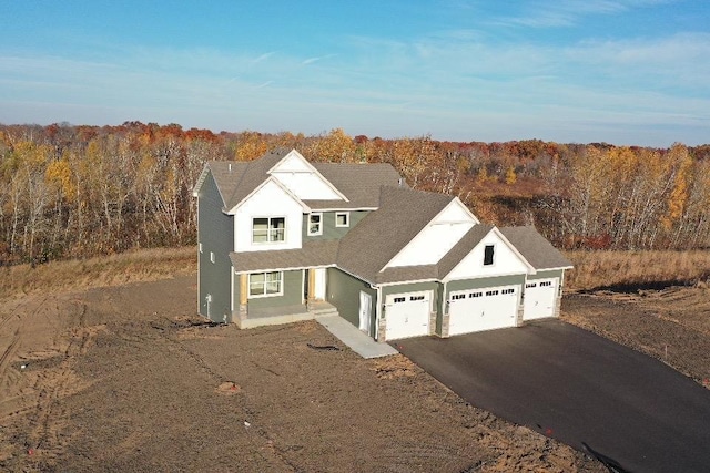 view of front of home featuring a garage