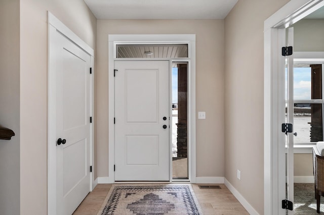 entryway featuring light hardwood / wood-style flooring