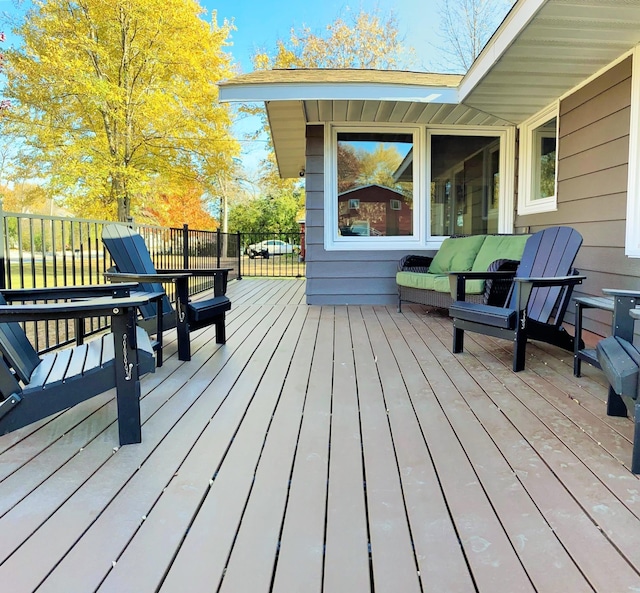 view of wooden terrace