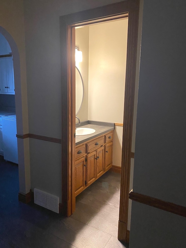 bathroom with vanity