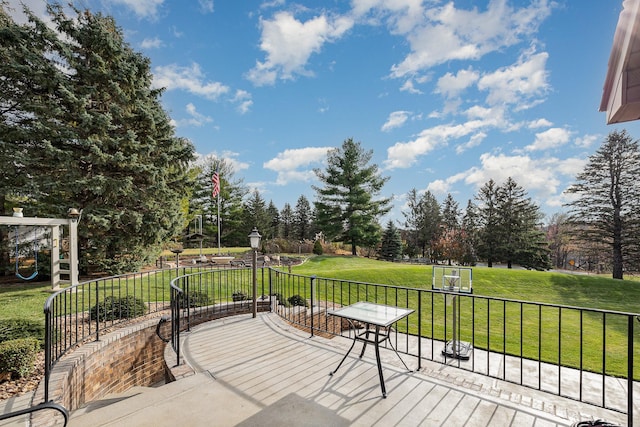 view of patio / terrace with a playground