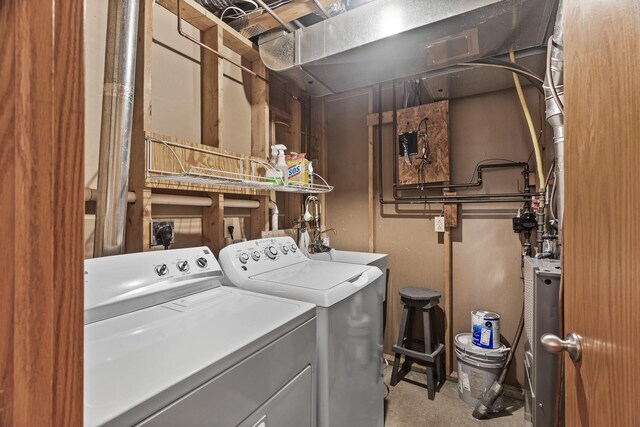 washroom with washing machine and dryer