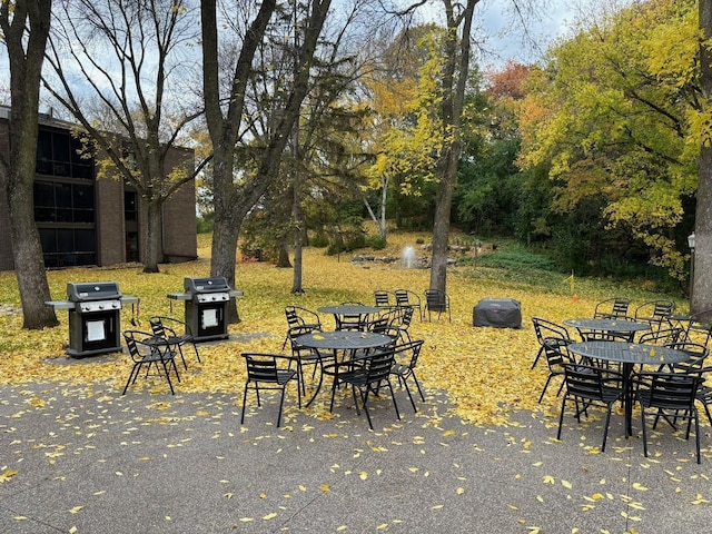 view of patio featuring area for grilling