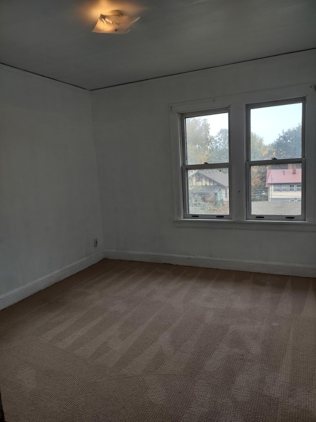 spare room featuring carpet flooring