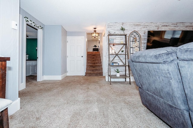 carpeted bedroom featuring ensuite bathroom