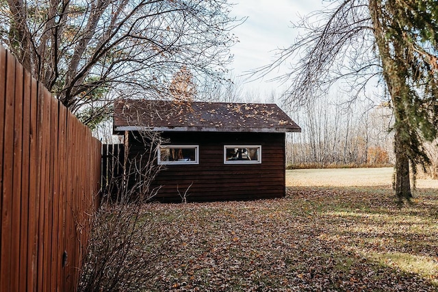 view of outdoor structure