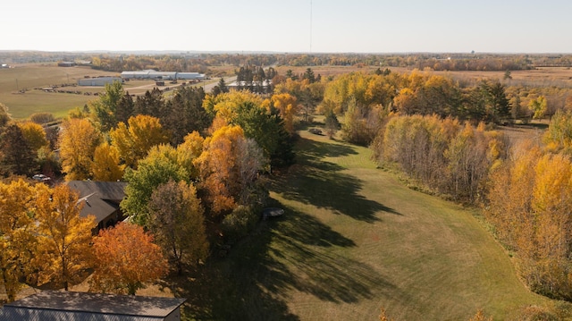 bird's eye view featuring a rural view